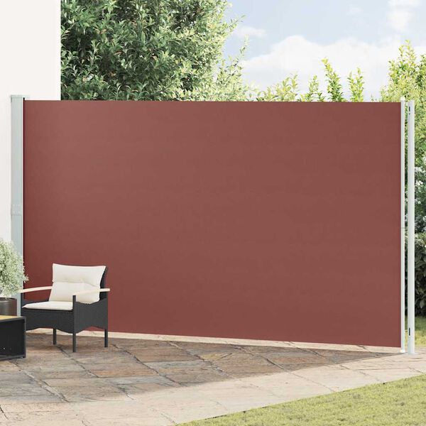 vidaXL Auvent lat&eacute;ral r&eacute;tractable de patio 220x600 cm Marron