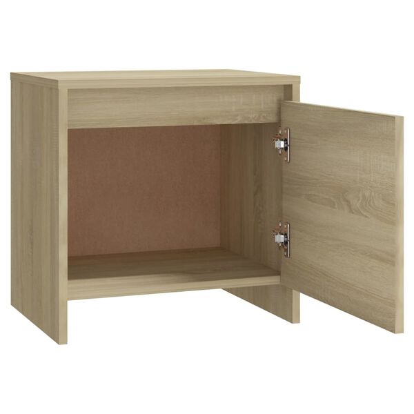 vidaXL Table de chevet ch&ecirc;ne sonoma 45x34x44,5 cm bois d'ing&eacute;nierie