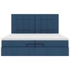 VidaXL Cadre de lit ottoman avec matelas bleu 200x200cm tissu