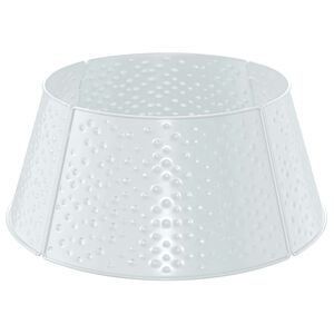 vidaXL Jupe de sapin de No&euml;l En forme de c&ocirc;ne Blanc &Oslash; 62 x 25 cm Acier