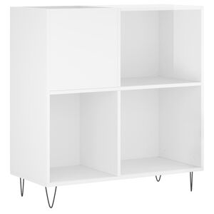 vidaXL Armoire à disques blanc brillant 84,5x38x89cm bois d'ingénierie