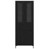 vidaXL Haut Armoire avec tiroir 2 pcs Ch&ecirc;ne noir Bois d'ing&eacute;nierie