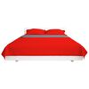 vidaXL Couvre-lit matelassé double-face Rouge et gris 170x210 cm