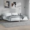 vidaXL Cadre de lit sans matelas blanc brillant 150x200 cm