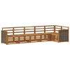 vidaXL Ensemble de canap&eacute; d'angle 5 pcs Naturel Bois d'Acacia Massif