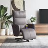 vidaXL Fauteuil inclinable de massage repose-pieds gris similicuir