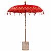 vidaXL Parasol balinais avec base Rouge 185 x 185 x 260 cm