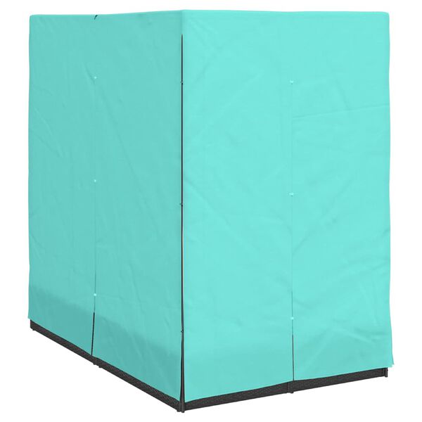vidaXL Transat double R&eacute;glable Turquoise 205 x 129 x 200 cm polyrotin