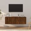 vidaXL Ensemble de meubles TV 2 pcs Ch&ecirc;ne marron Bois d'ing&eacute;nierie