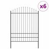 vidaXL Cl&ocirc;ture de jardin 6 pcs Gris 170 x 225 cm