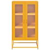 vidaXL Buffet haut jaune moutarde 68x39x123 cm acier