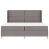 vidaXL Lit &agrave; ressorts avec matelas gris fonc&eacute; 90x190 cm Taupe tissu