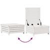vidaXL Salon de jardin 3 pcs avec coussins blanc bois de pin massif