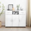vidaXL Buffet Blanc brillant 88,5 x 30,5 x 73 cm Bois d'ingénierie