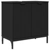 vidaXL Meuble de Lavabo de Salle de Bain Noir 60,5 x 33,5 x 61 cm