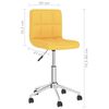 vidaXL Chaises pivotantes &agrave; manger lot de 6 Jaune moutarde Tissu