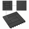 vidaXL Carreau de terrasse 11 pcs Noir 30 x 30 cm WPC