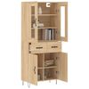 vidaXL Buffet haut Ch&ecirc;ne sonoma 69,5x34x180 cm Bois d'ing&eacute;nierie