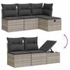 vidaXL Salon de jardin avec coussins 7 pcs gris clair r&eacute;sine tress&eacute;e