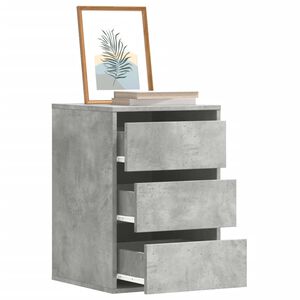 vidaXL Commode d'angle gris b&eacute;ton 40x41x58 cm bois d'ing&eacute;nierie