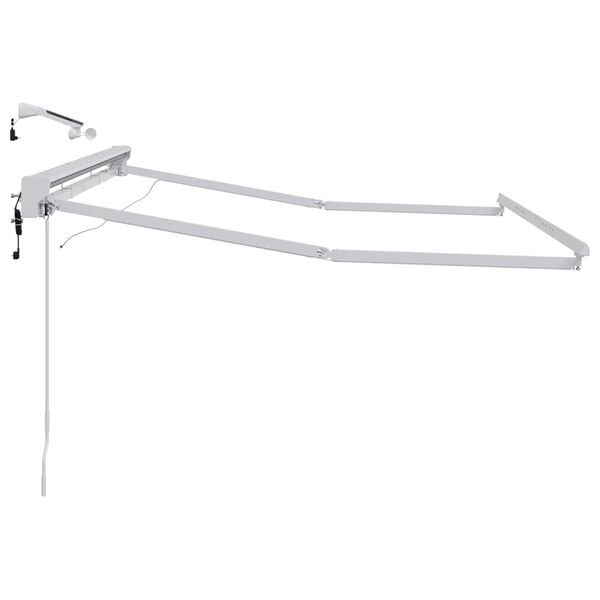 vidaXL Cadre de store &eacute;lectrique avec LED Blanc 3 x 2 m Aluminium