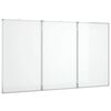 vidaXL Tableau blanc magn&eacute;tique pliable 120x80x1,7 cm aluminium