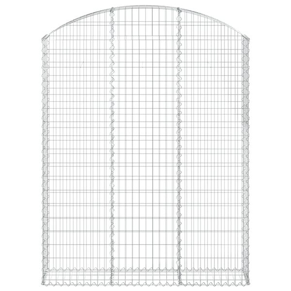 vidaXL Panier de gabions arqu&eacute; 150x30x180/200 cm Fer galvanis&eacute;