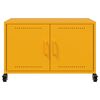 vidaXL Meuble TV jaune moutarde 68x39x43,5 cm acier