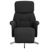 vidaXL Fauteuil inclinable avec repose-pieds noir tissu
