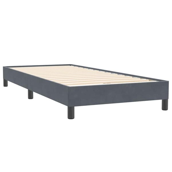 vidaXL Sommier &agrave; lattes de lit sans matelas gris fonc&eacute; 100x220cm
