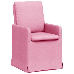 vidaXL Chaises de salle &agrave; manger 2 pcs Rose 57 x 67 x 98 cm tissu