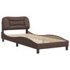 vidaXL Cadre de lit sans matelas Hvar marron 90x190 cm similicuir