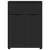 vidaXL Cabinet de salle de bain avec tiroir Noir 72,5 x 36,5 x 100 cm