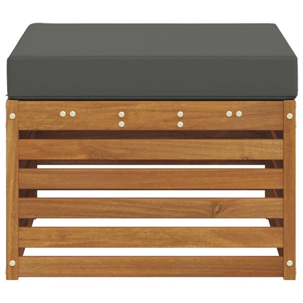 vidaXL Pouf d'Ext&eacute;rieur Bois d'Acacia Massif Naturel