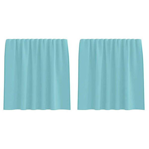 vidaXL Rideaux en voile avec passe-tringles 2 pcs turquoise