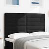 vidaXL T&ecirc;te de lit Noir 144 cm tissu