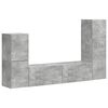 vidaXL Ensemble meuble TV 4 pcs Gris b&eacute;ton Bois d'ing&eacute;nierie