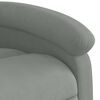 vidaXL Fauteuil inclinable de massage gris clair velours