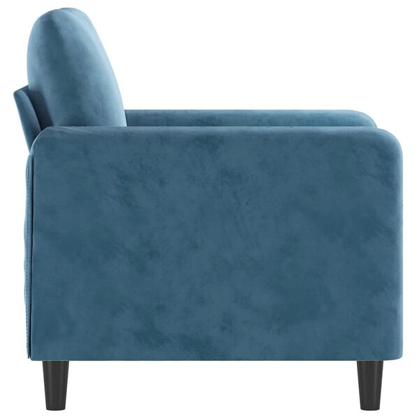 vidaXL Fauteuil Bleu 60 cm Velours
