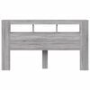 vidaXL Tête de lit à LED sonoma gris 180x18,5x103,5 cm bois ingénierie