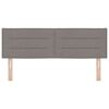 vidaXL T&ecirc;te de lit avec t&ecirc;te de lit Taupe 144 cm Cuir synth&eacute;tique