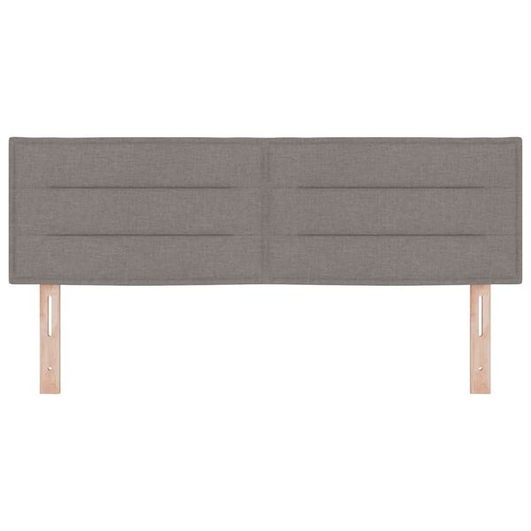 vidaXL T&ecirc;te de lit avec t&ecirc;te de lit Taupe 144 cm Cuir synth&eacute;tique