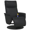 vidaXL Fauteuil inclinable de massage repose-pieds noir similicuir