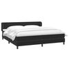 vidaXL Sommier &agrave; lattes de lit avec matelas noir 180x220 cm velours