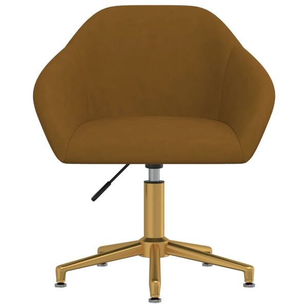 vidaXL Chaise pivotante &agrave; manger Marron Velours