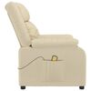 vidaXL Fauteuil de massage Crème Tissu
