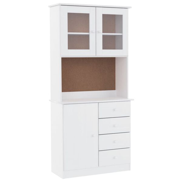 vidaXL Buffet ALTA blanc 77x35x165 cm bois massif de pin
