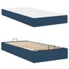 vidaXL Cadre de lit avec matelas Bleu 80 x 200 cm tissu