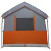 vidaXL Tente familiale avec toit Gris et orange 324 x 255 x 230 cm