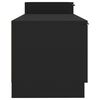 vidaXL Meuble TV Noir 158,5x36x45 cm Bois d'ingénierie